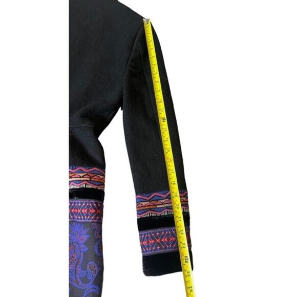 Anthropologie Plenty Tracy Reese Loma Stitched Embroidered Wool Blend‎ Coat 6 - Picture 15 of 16